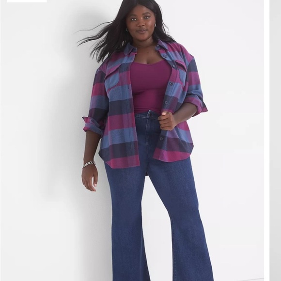 Lane Bryant Dark Purple Fitted Cami - Picture 2 of 7